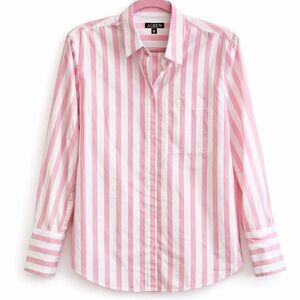 J.Crew Pink & White Pinstripe Button-Down Shirt – Size 8
